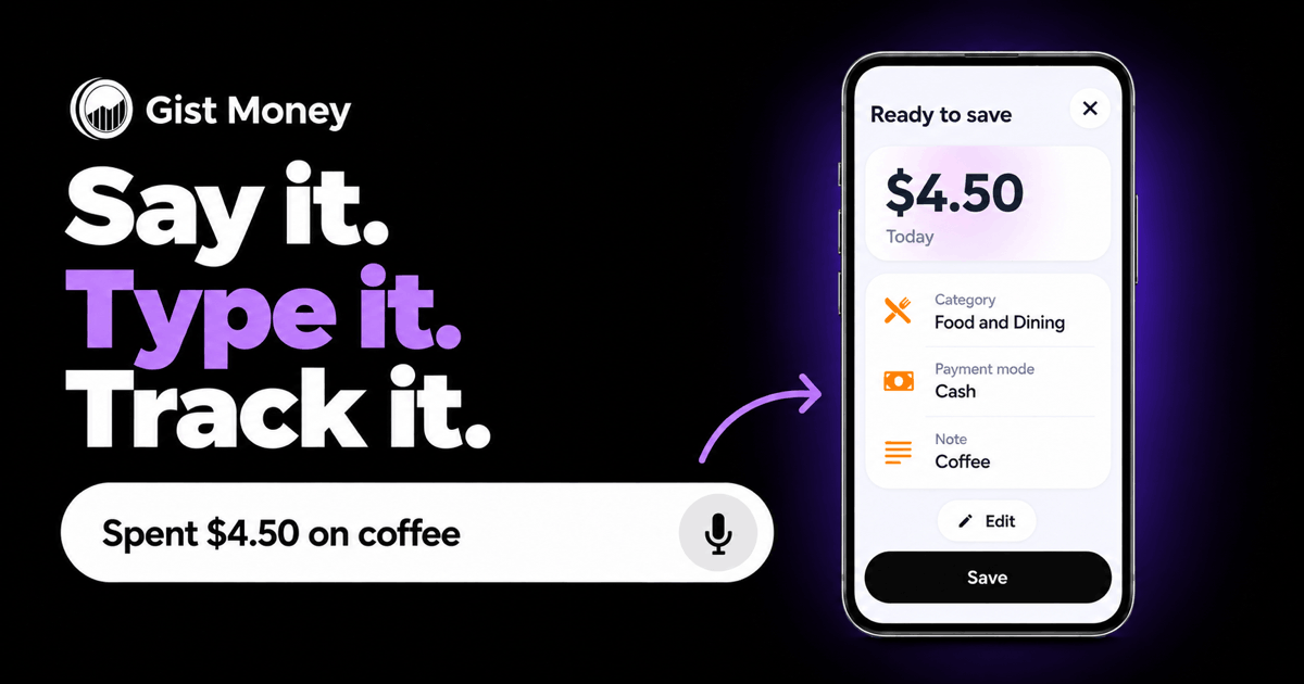 Gist Money: less time tracking, more clarity on your money